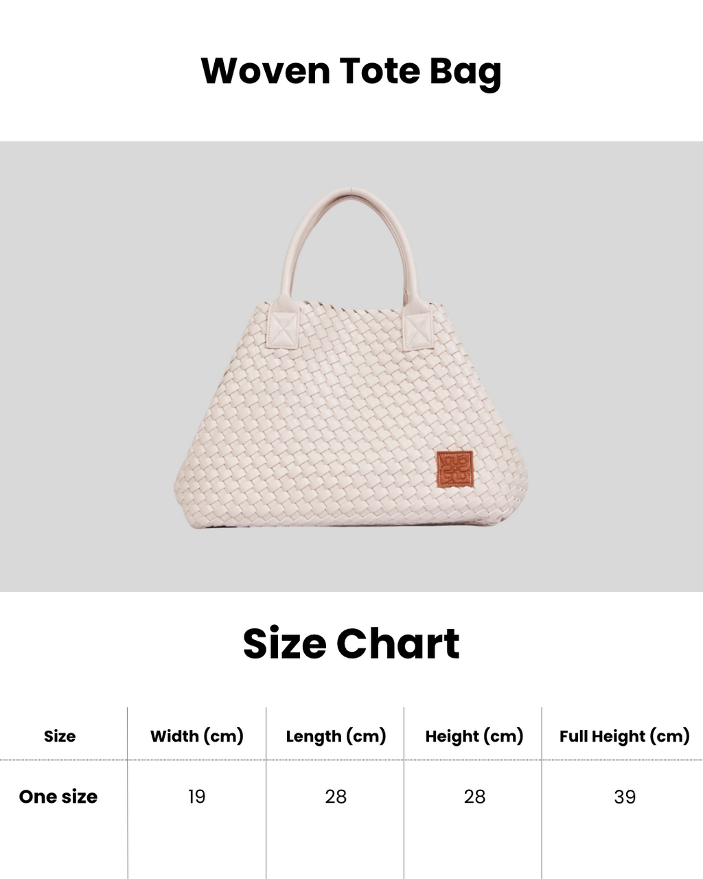 Woven Tote Bag - Cherry
