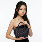 Urban Weave – Mini Top Handle Bag – Black