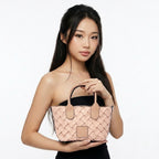 Urban Weave – Mini Top Handle Bag – Beige