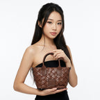 Urban Weave – Mini Top Handle Bag – Chocolate