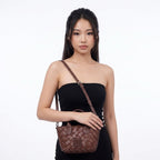 Urban Weave – Mini Top Handle Bag – Chocolate