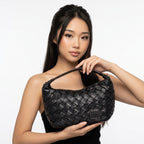 Urban Weave – Crescent Shoulder Bag – Black