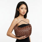 Urban Weave – Crescent Shoulder Bag – Chocolate