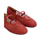 Journey –  Kyoto Handmade Horse Leather Flats – Ruby