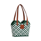 Thai Pattern Heart Basket Bag XS - Green