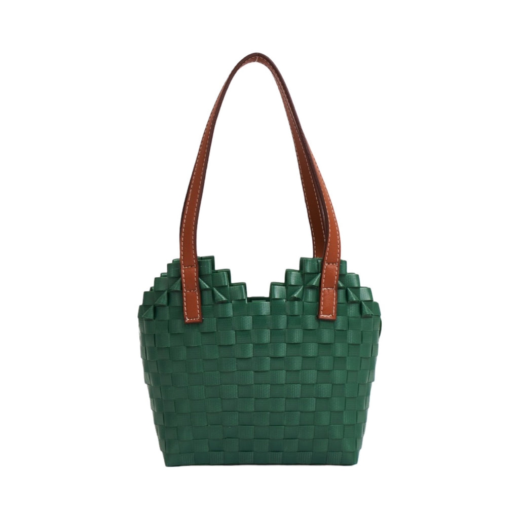 Bee Heart Basket Bag XS - Green