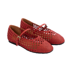 Journey –  Kyoto Handmade Horse Leather Flats – Ruby