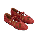 Journey –  Kyoto Handmade Horse Leather Flats – Ruby