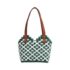 Thai Pattern Heart Basket Bag XS - Green