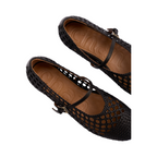 Journey –  Kyoto Handmade Horse Leather Flats – Midnight