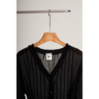 Ruffle Chiffon Blouse – Black