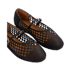 Journey –  Kyoto Handmade Horse Leather Flats – Midnight