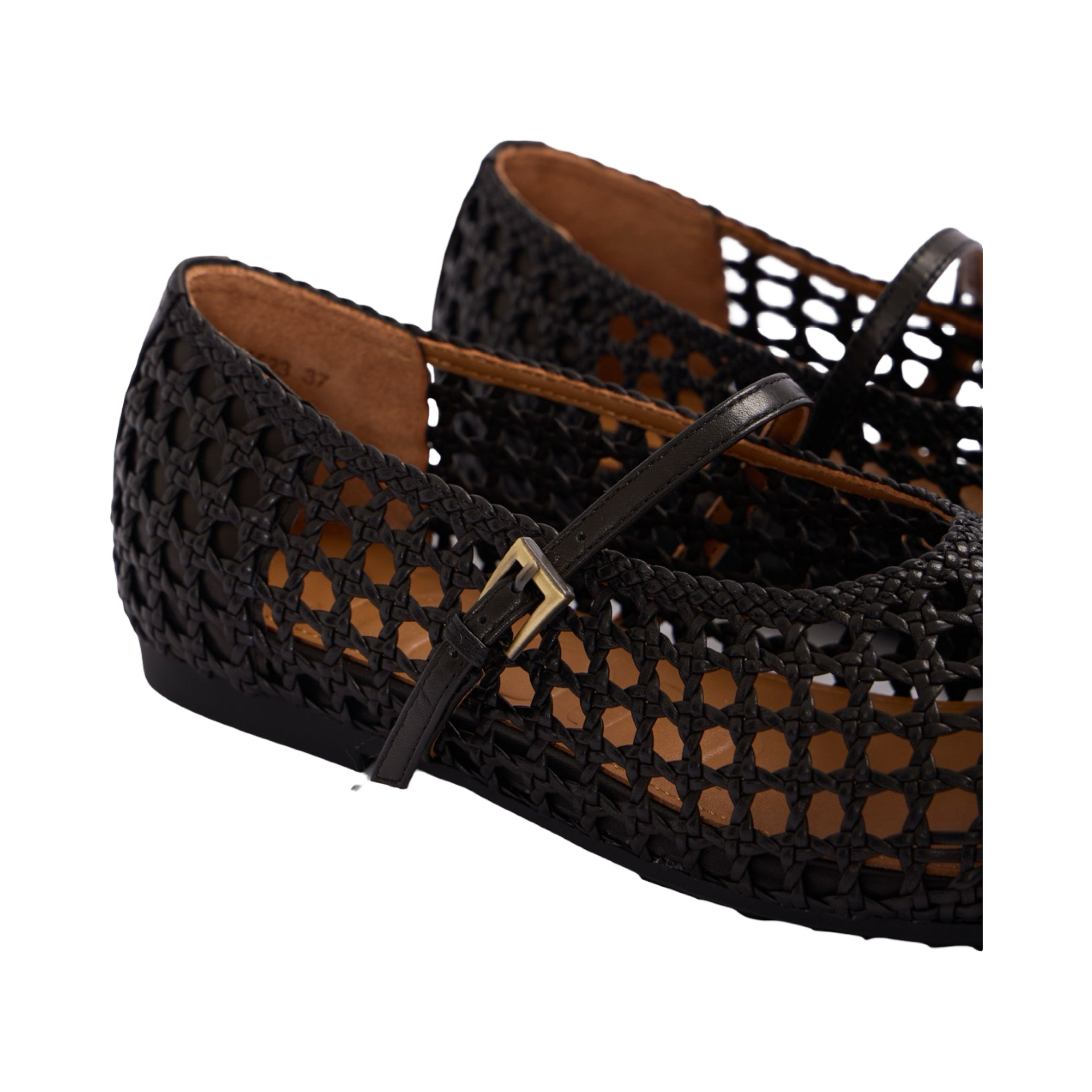 Chan Journey – Kyoto Handmade Woven Horse Leather Flats – Midnight